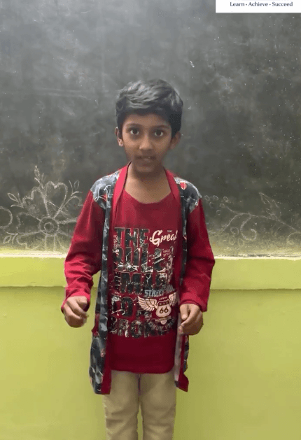 Student raising hand