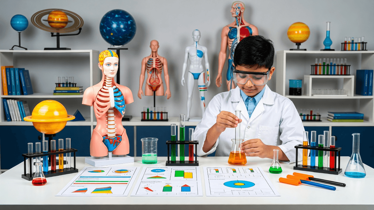 Students solving advanced problems together